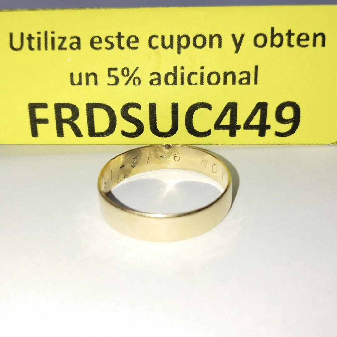 ARGOLLA ORO 14 K 2.8 GRMS (SEMINUEVO)