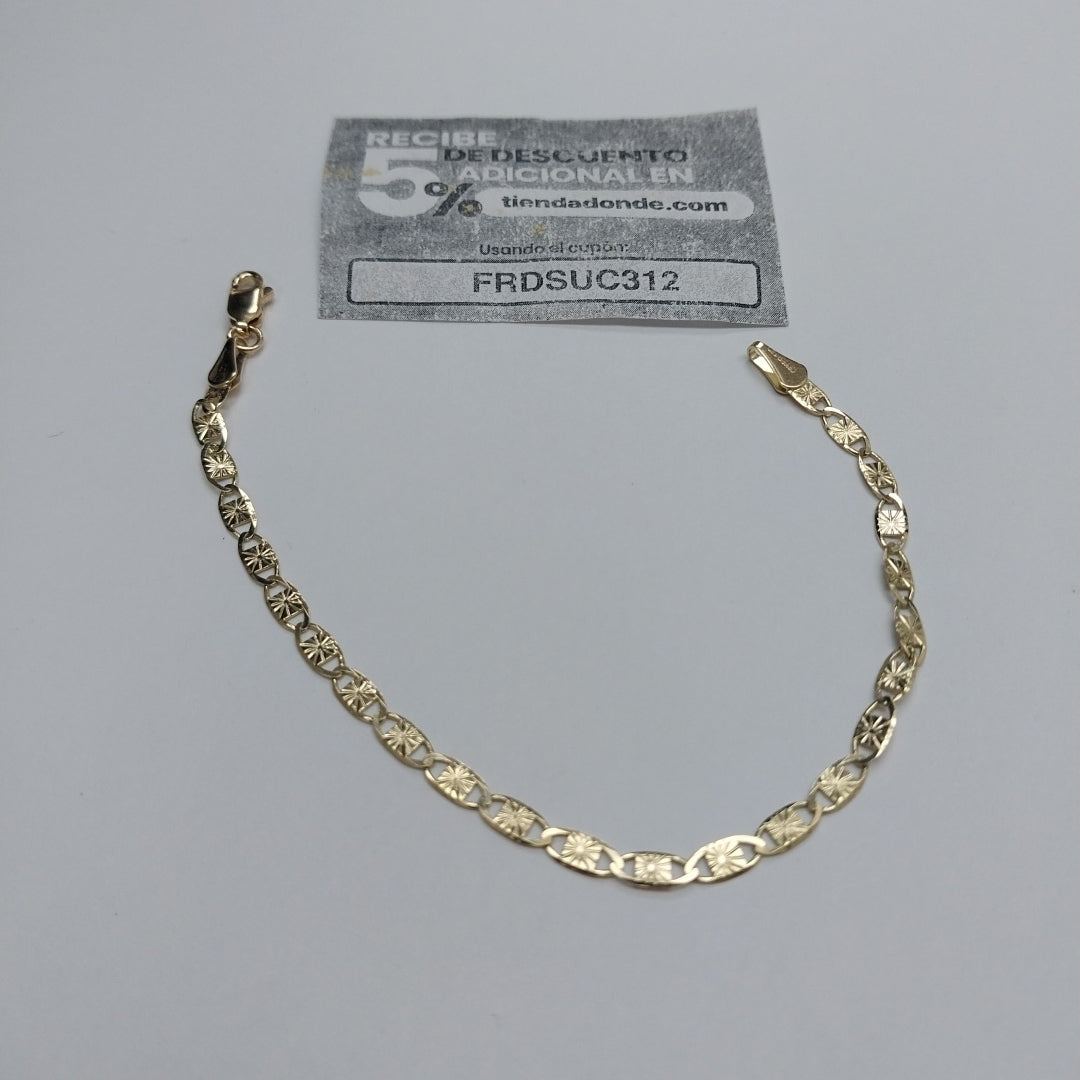 PULSERAS GUCHI ORO 14K 18 CM 2.8 GR (NUEVO)