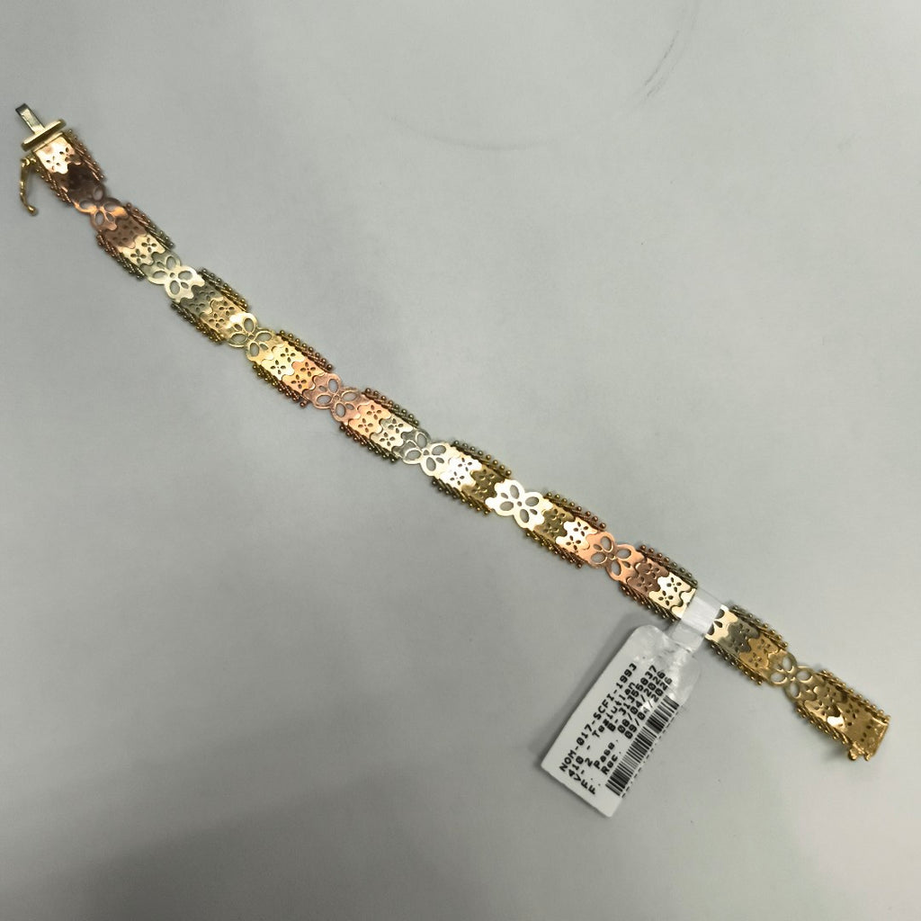 PULSERA ORO COMBINADO 10 K 6,90 GRMS (SEMINUEVO)