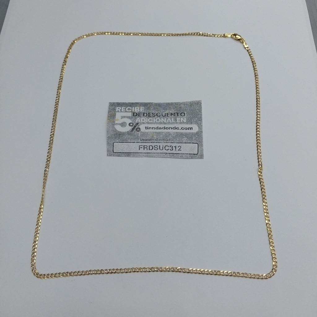CADENAS BARBADA DIAMANTADA ORO 14K 55 CM 5.8 GR (NUEVO)