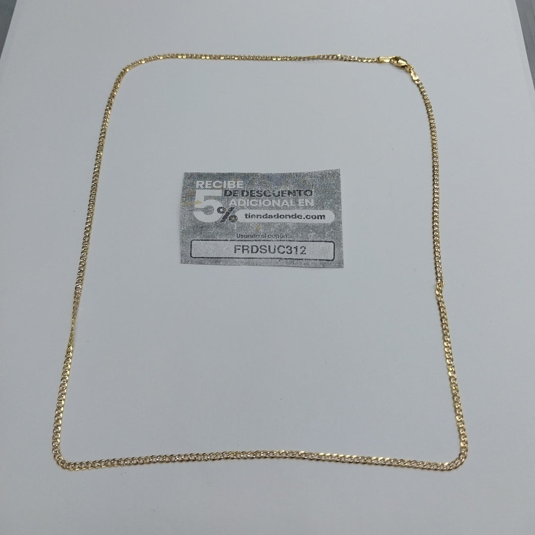 CADENAS BARBADA DIAMANTADA ORO 14K 55 CM 5.8 GR (NUEVO)