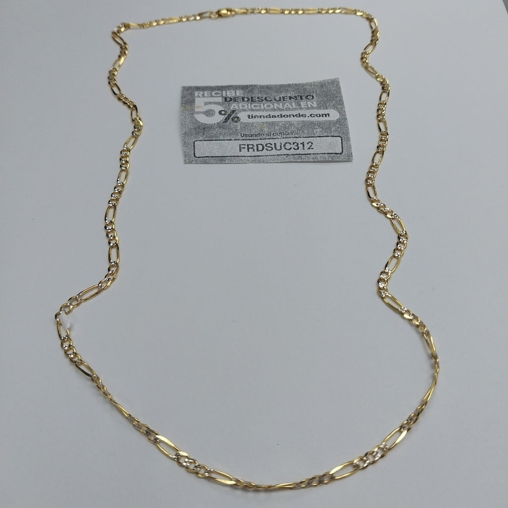 CADENAS 3X1 DIAMANTADA ORO 14K 55 CM 8.5 GR (NUEVO)
