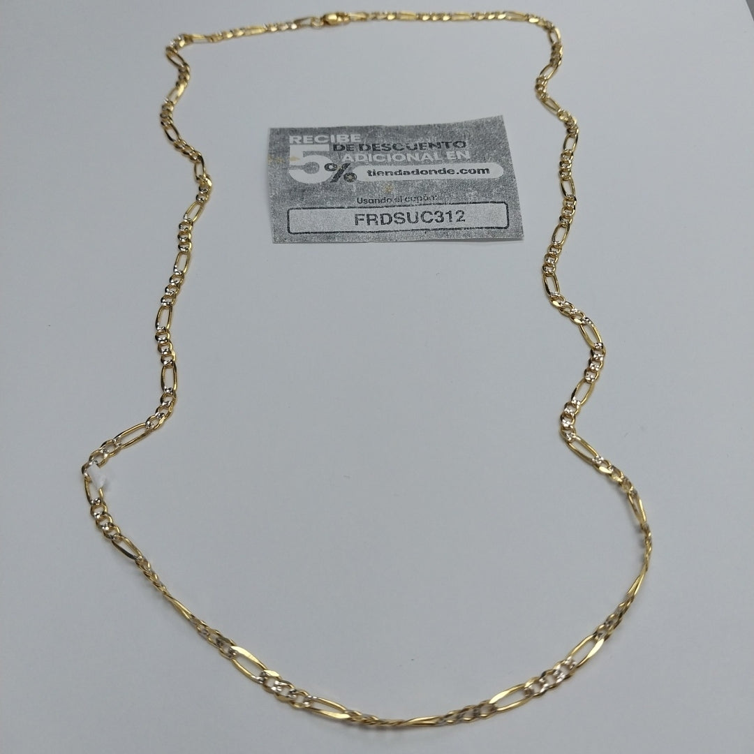 CADENAS 3X1 DIAMANTADA ORO 14K 55 CM 8.5 GR (NUEVO)