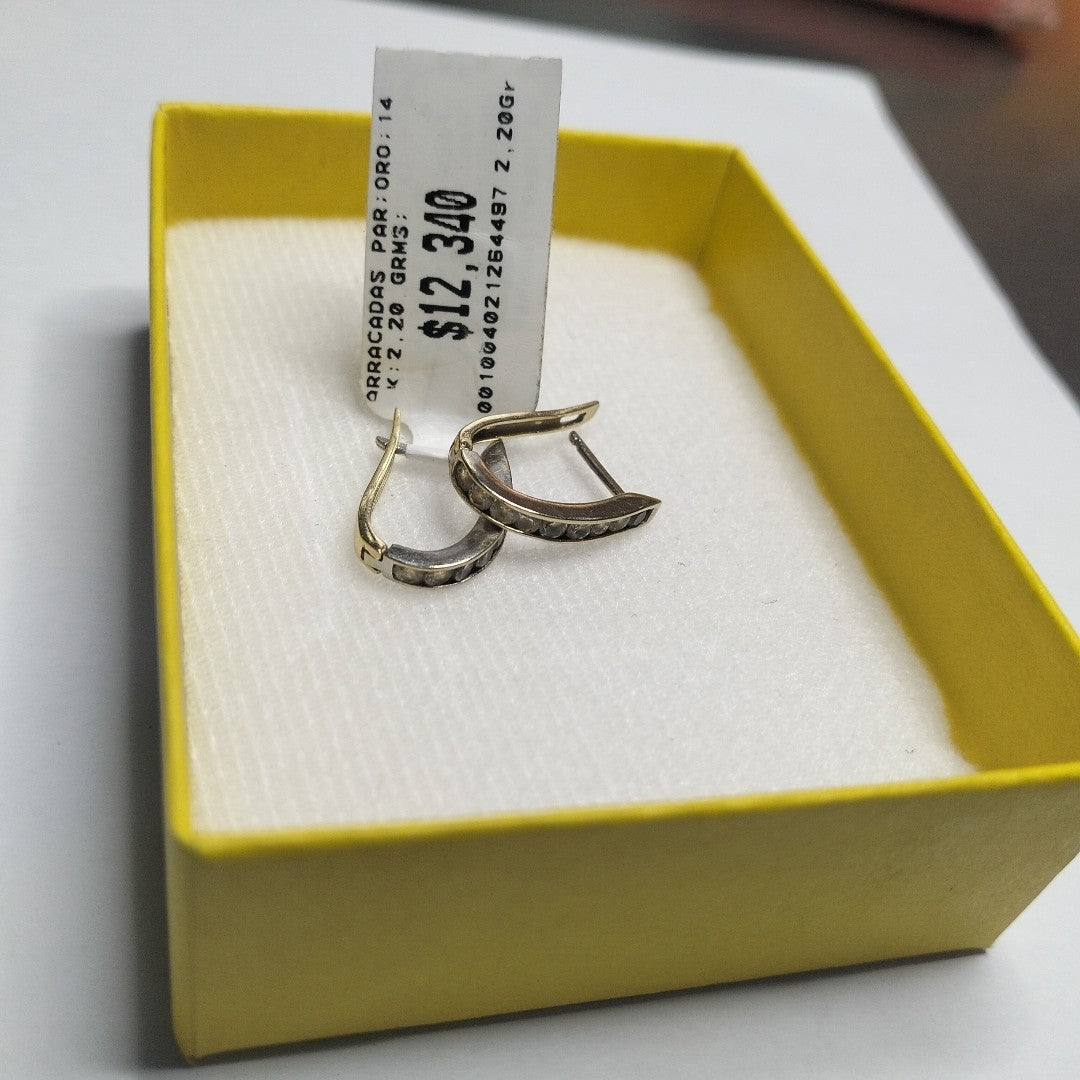 ARRACADAS PAR ORO 14 K 2,20 GRMS (SEMINUEVO)