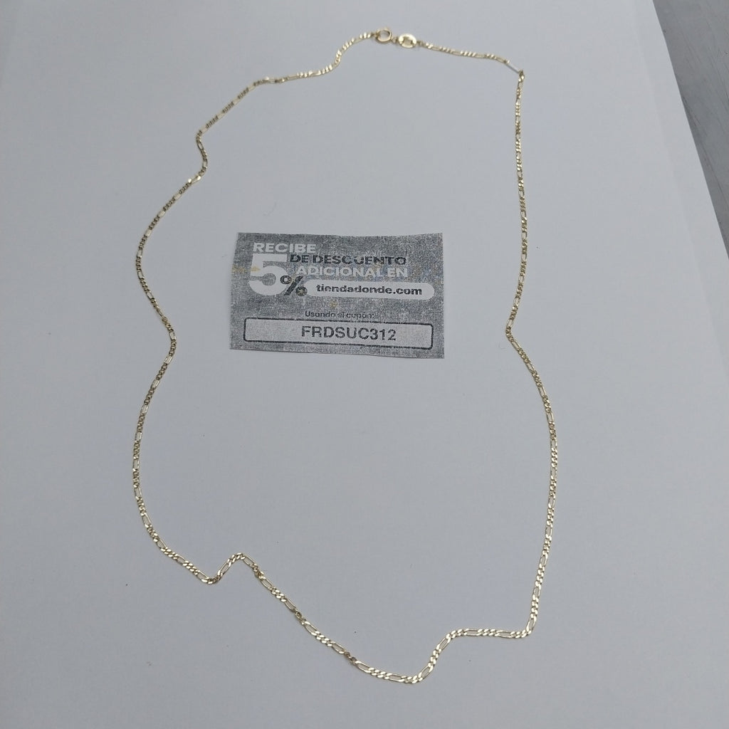 CADENAS TEJIDO 3X1 ORO 14K 55 CM 2.4 GR (NUEVO)