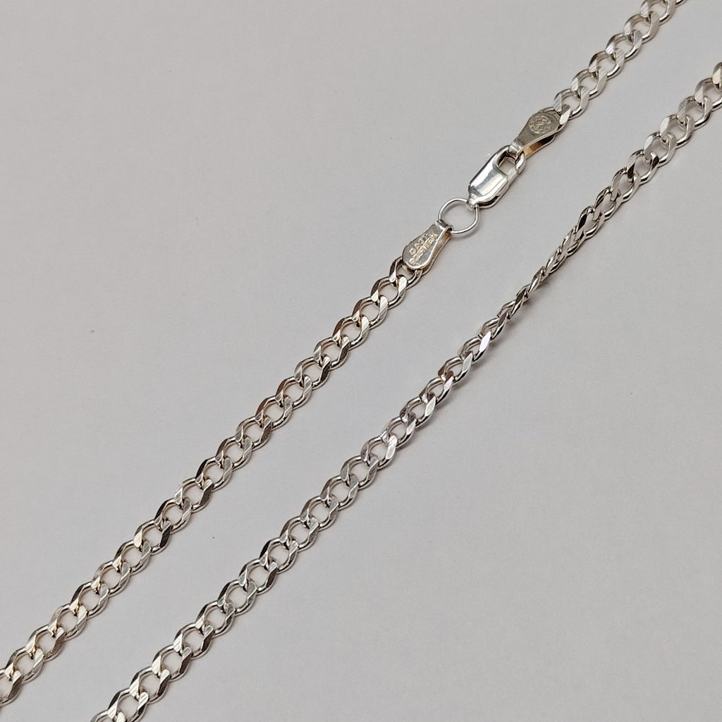 CADENA TEJIDO BARBADO PLATA .925 60 CM 13 GR (NUEVO)