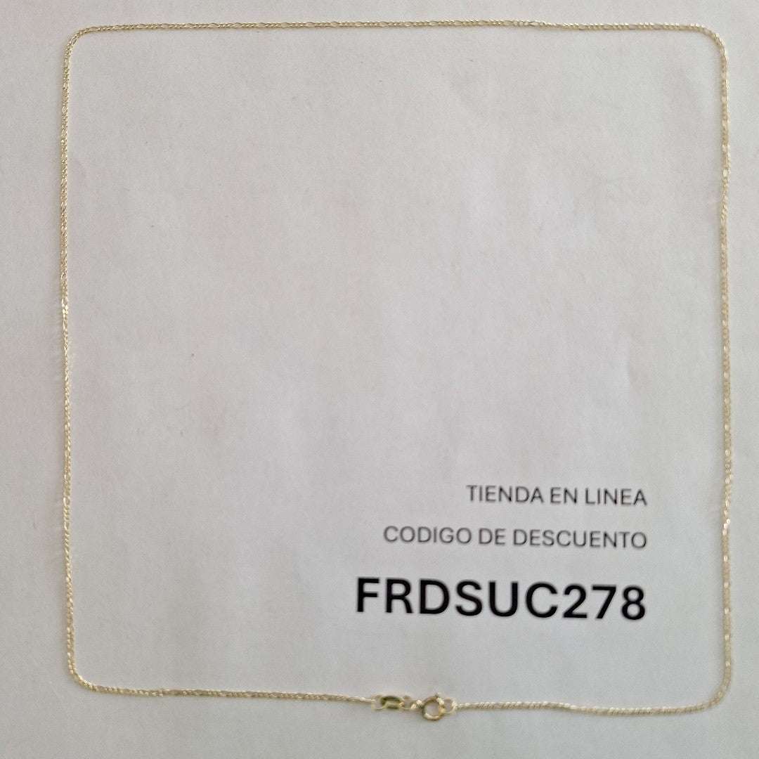 CADENAS TEJIDO 3X1 ORO 10K 60 CM 1.5 GR (NUEVO)