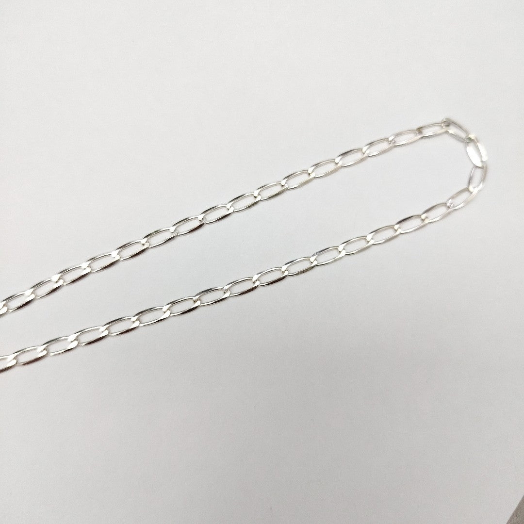 CADENA TEJIDO ESLABONES PLATA .925 60 CM 10.7 GR (NUEVO)
