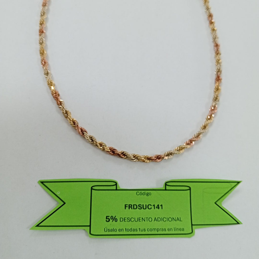 CADENA ORO COMBINADO 10 K 13,50 GRMS (SEMINUEVO)