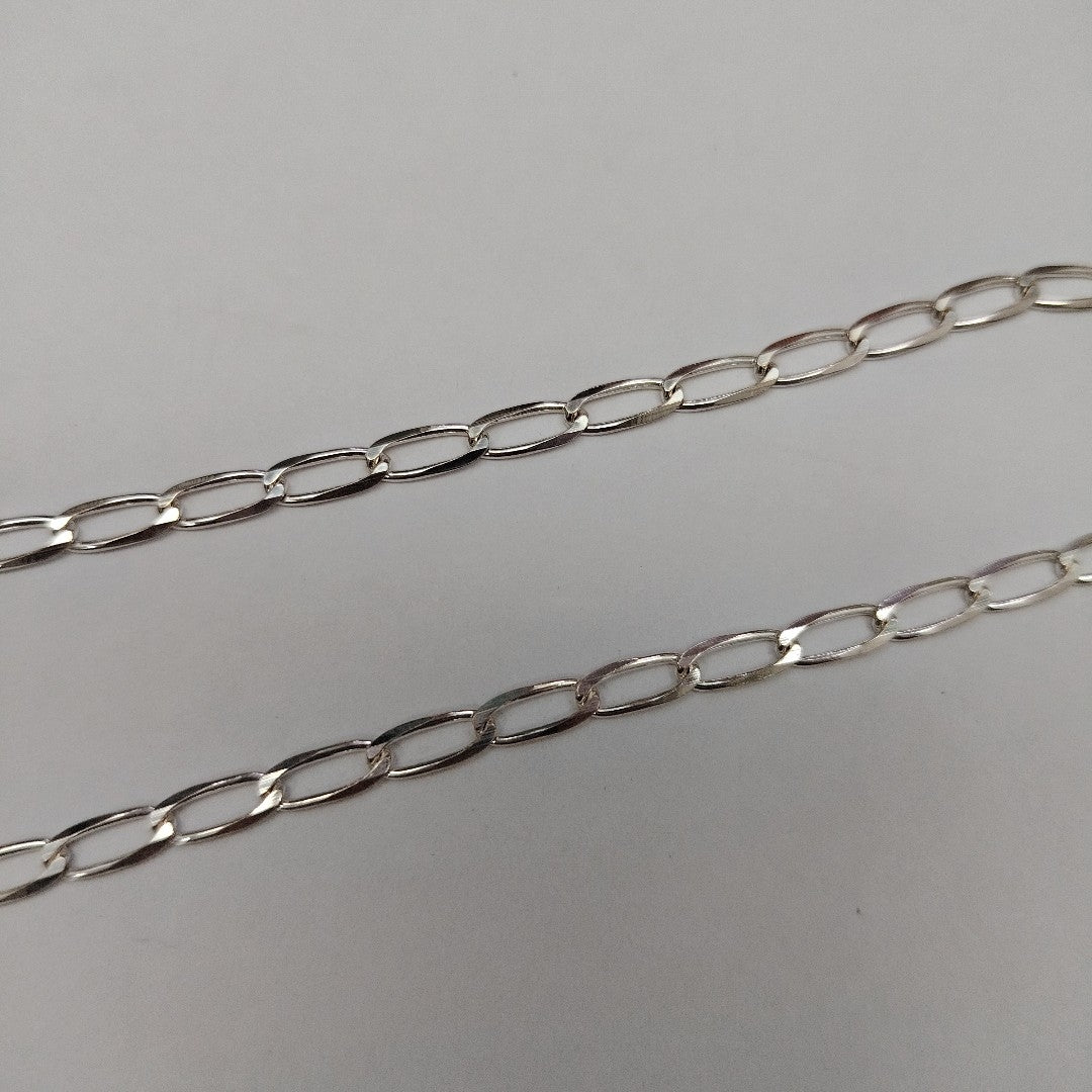CADENA TEJIDO ESLABONES PLATA .925 55 CM 9.7 GR (NUEVO)
