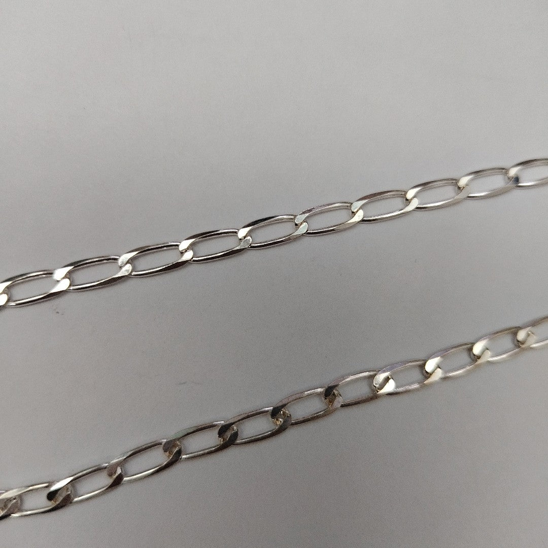 CADENA TEJIDO ESLABONES PLATA .925 55 CM 10.3 GR (NUEVO)