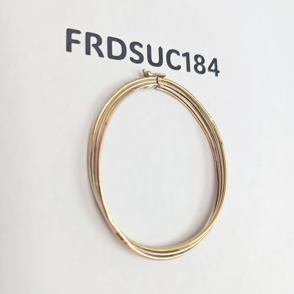 PULSERA RIGIDA ORO COMBINADO 14 K 6,30 GRMS (SEMINUEVO)