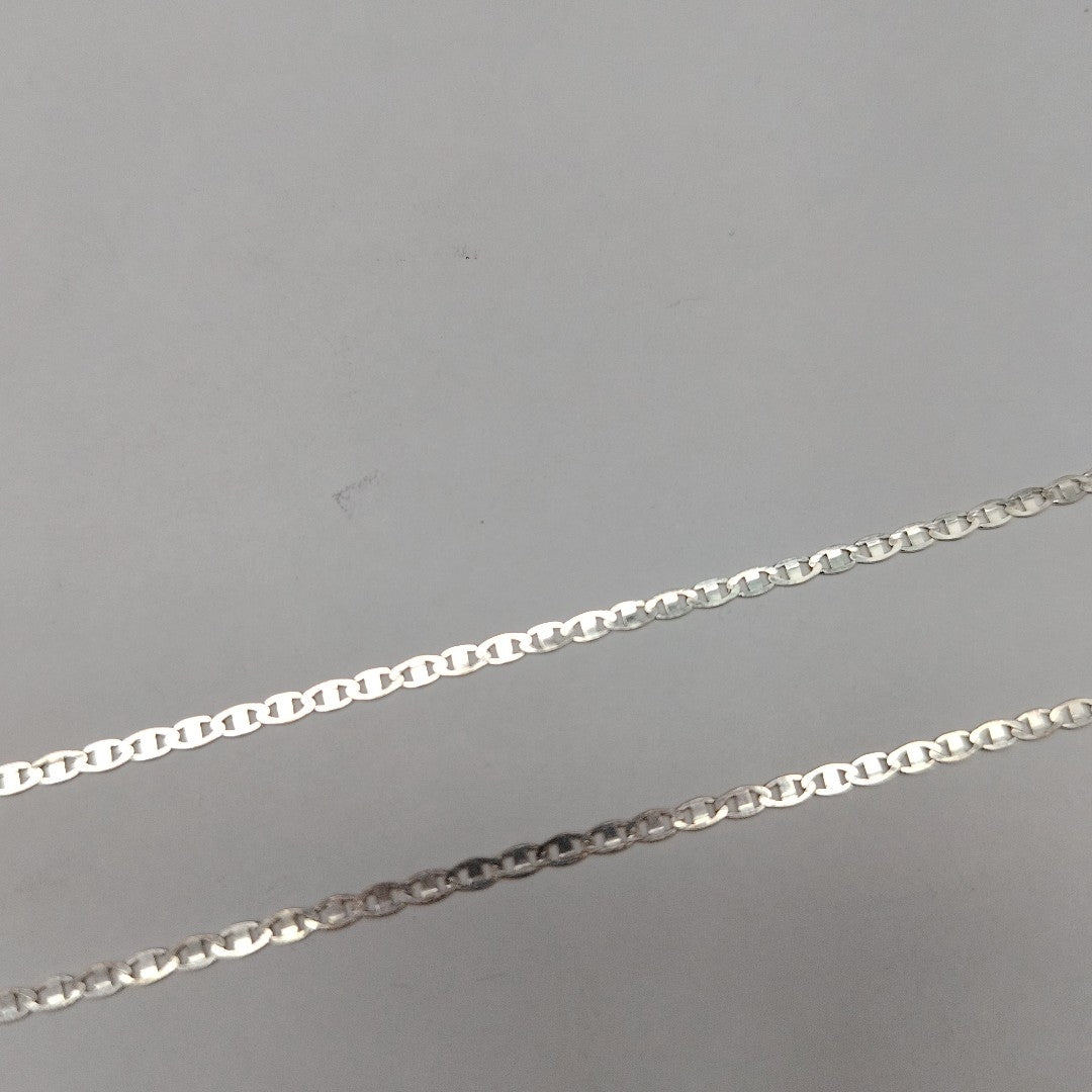 CADENA TEJIDO ESPEJO PLATA .925 55 CM 3.8 GR (NUEVO)