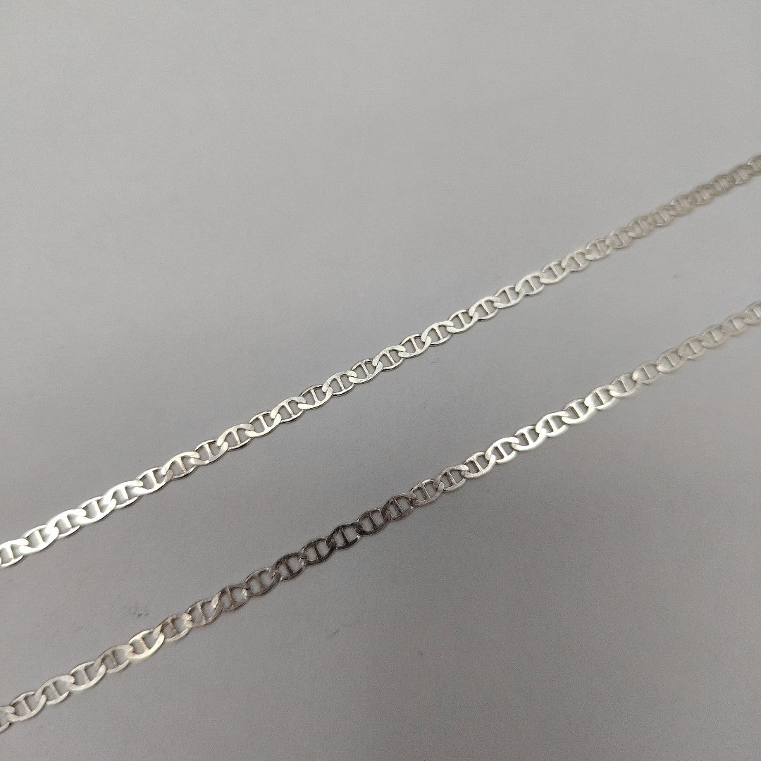 CADENA TEJIDO GUCHI PLATA .925 55 CM 3.6 GR (NUEVO)