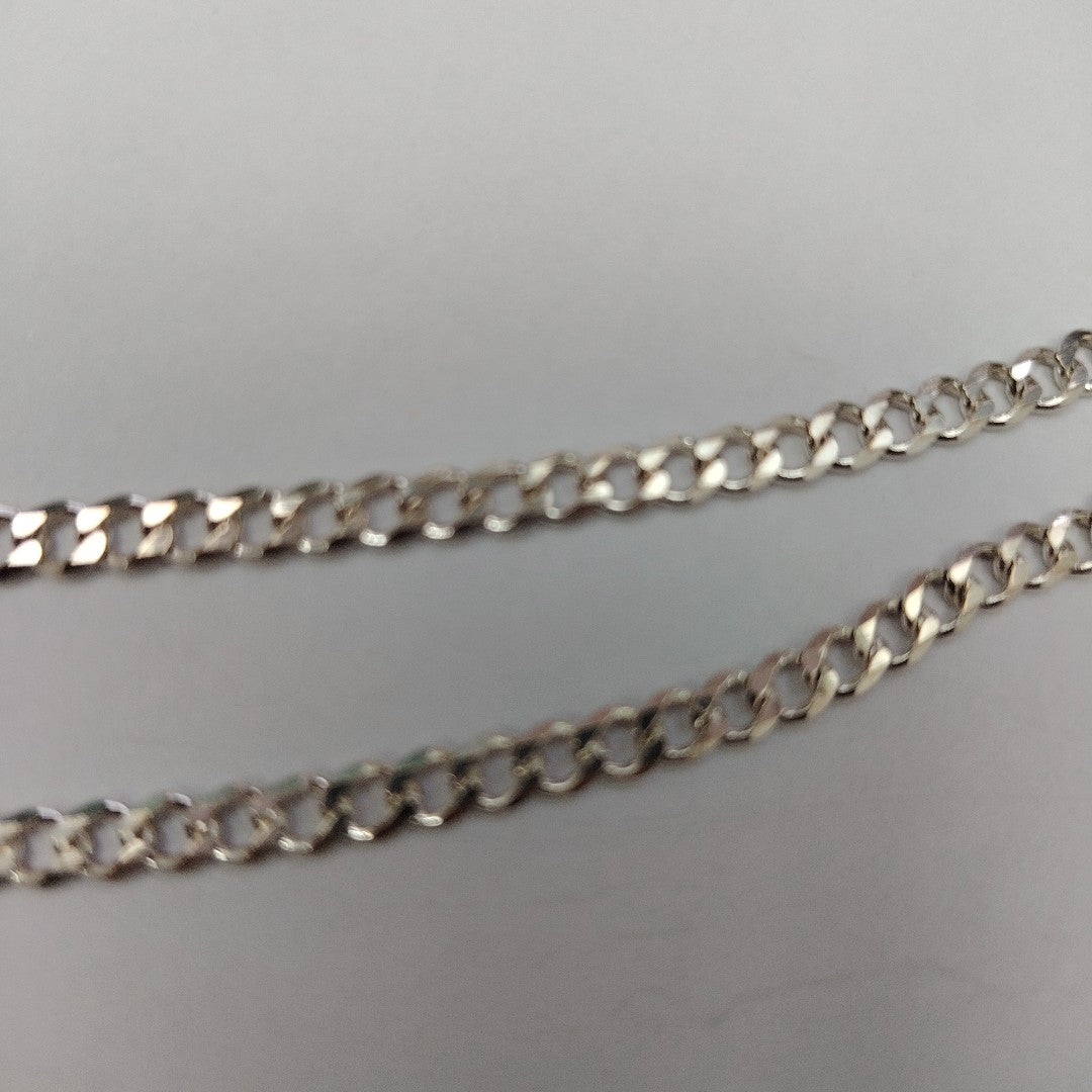 CADENA TEJIDO BARBADO PLATA .925 55 CM 12.8 GR (NUEVO)