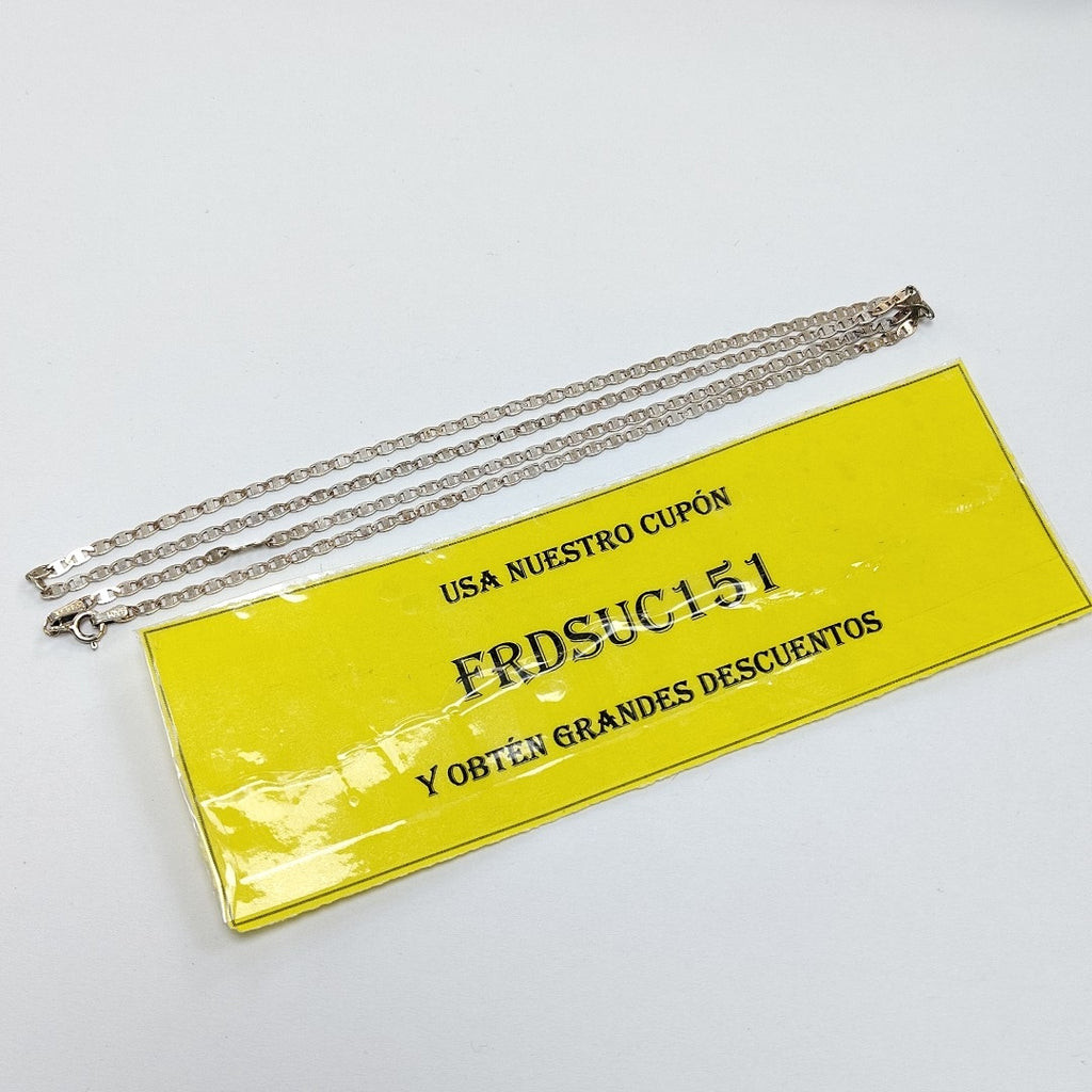 CADENA TEJIDO ESPEJO PLATA .925 60 CM 4.3 GR (NUEVO)