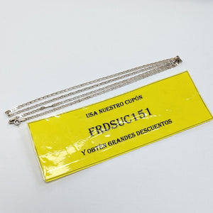 CADENA TEJIDO ESPEJO PLATA .925 60 CM 4.3 GR (NUEVO)