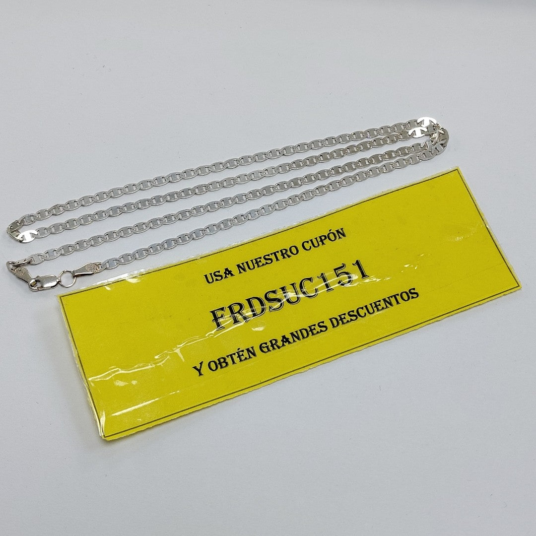 CADENA TEJIDO GUCHI PLATA .925 60 CM 9.2 GR (NUEVO)