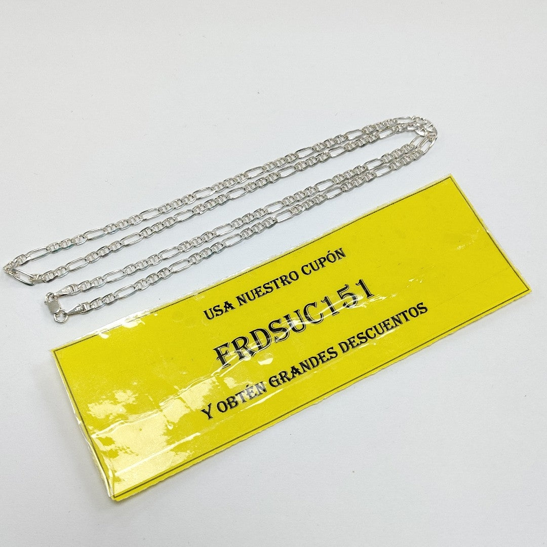 CADENA TEJIDO MARINERO PLATA .925 55 CM 7.8 GR (NUEVO)