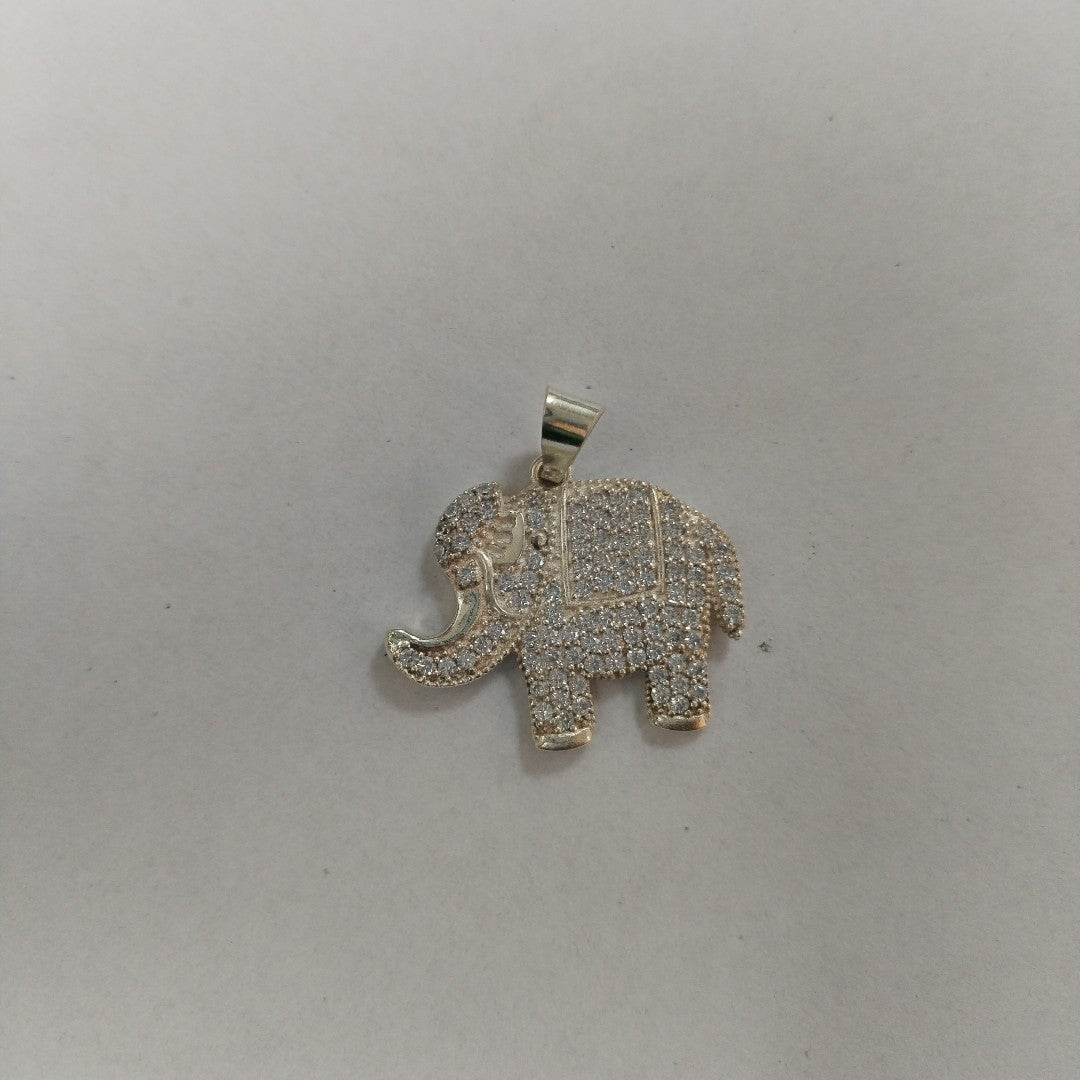 DIJE ELEFANTE C/CIRCONIAS PLATA .925 5.3 GR (NUEVO)