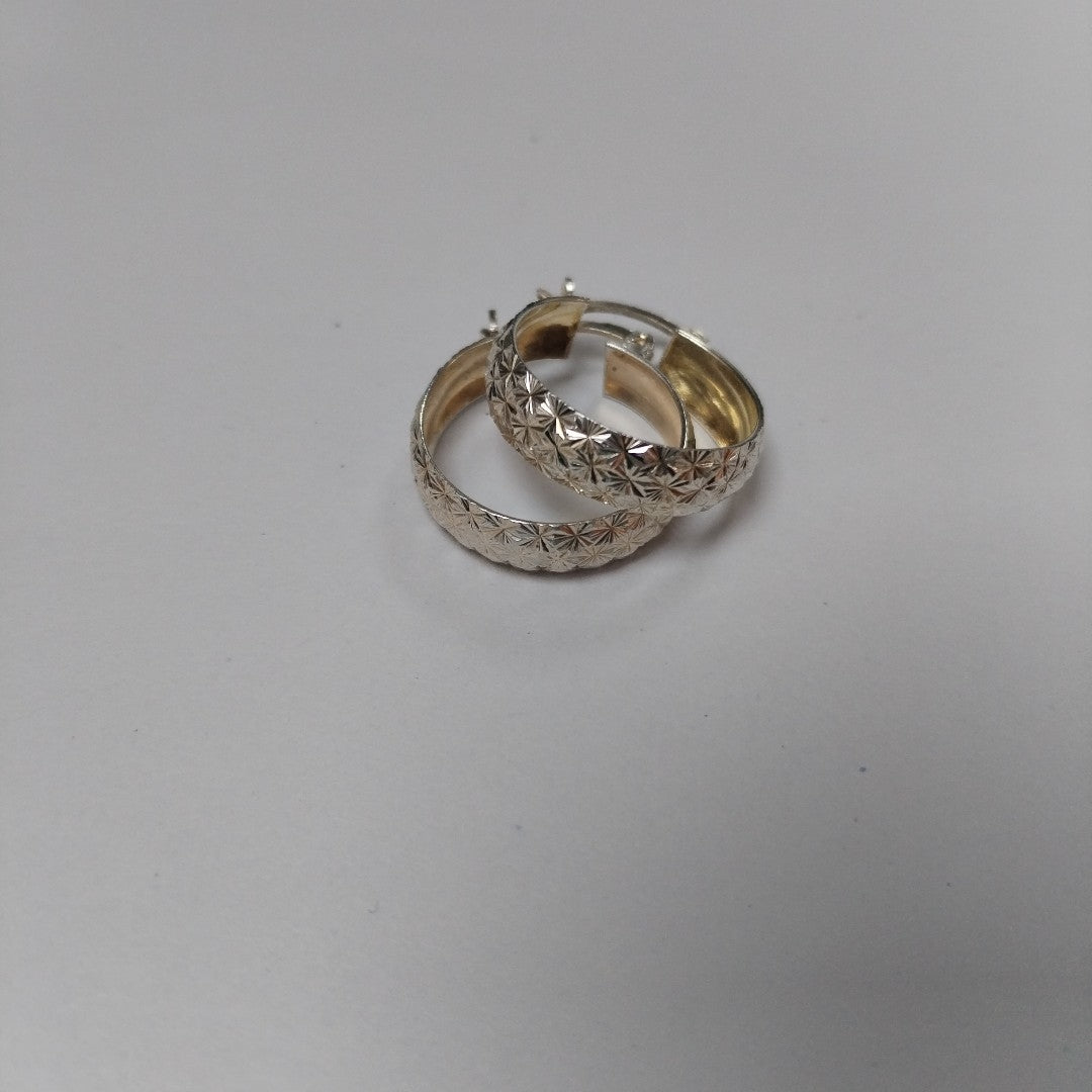 PAR ARRACADAS FACETADAS PLATA .925 3.4 GR (NUEVO)