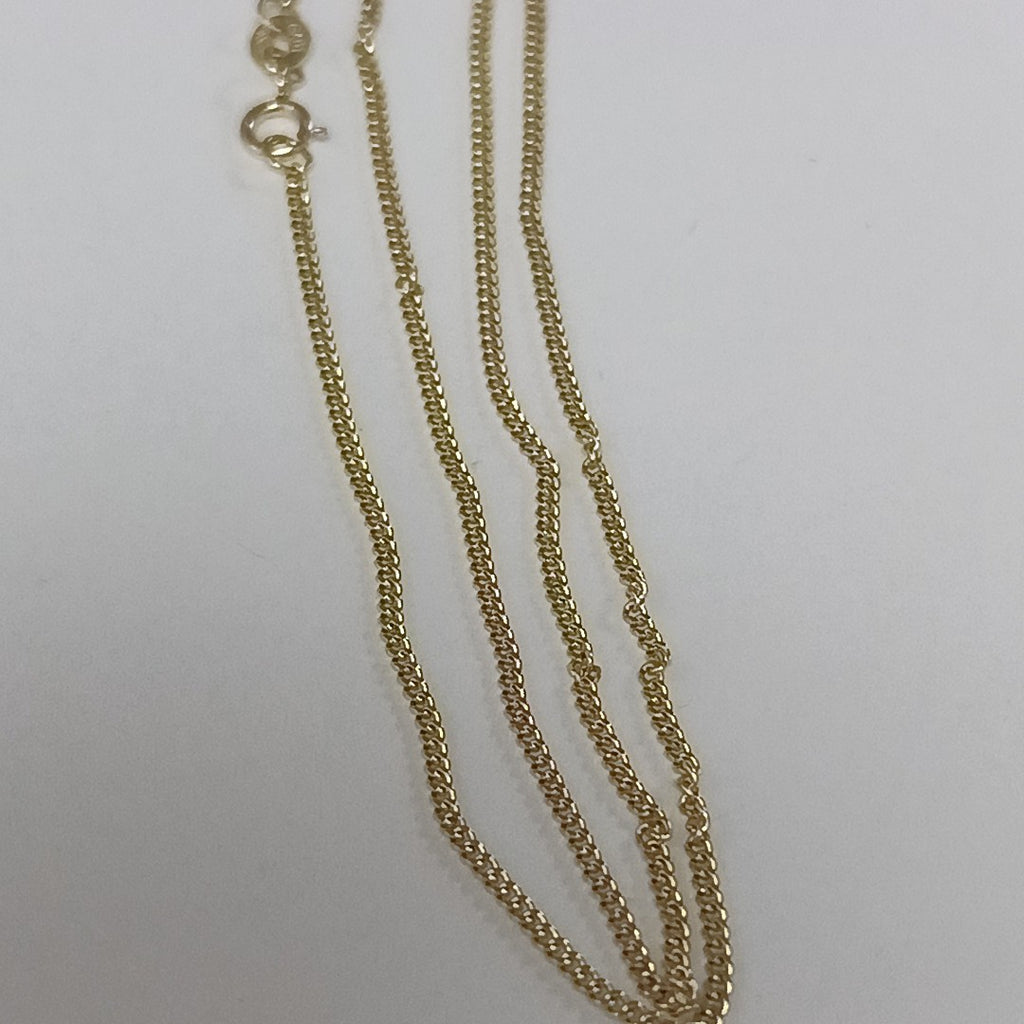 CADENAS TEJIDO BARBADA ORO 10K 50 CM 2.7 GR (NUEVO)