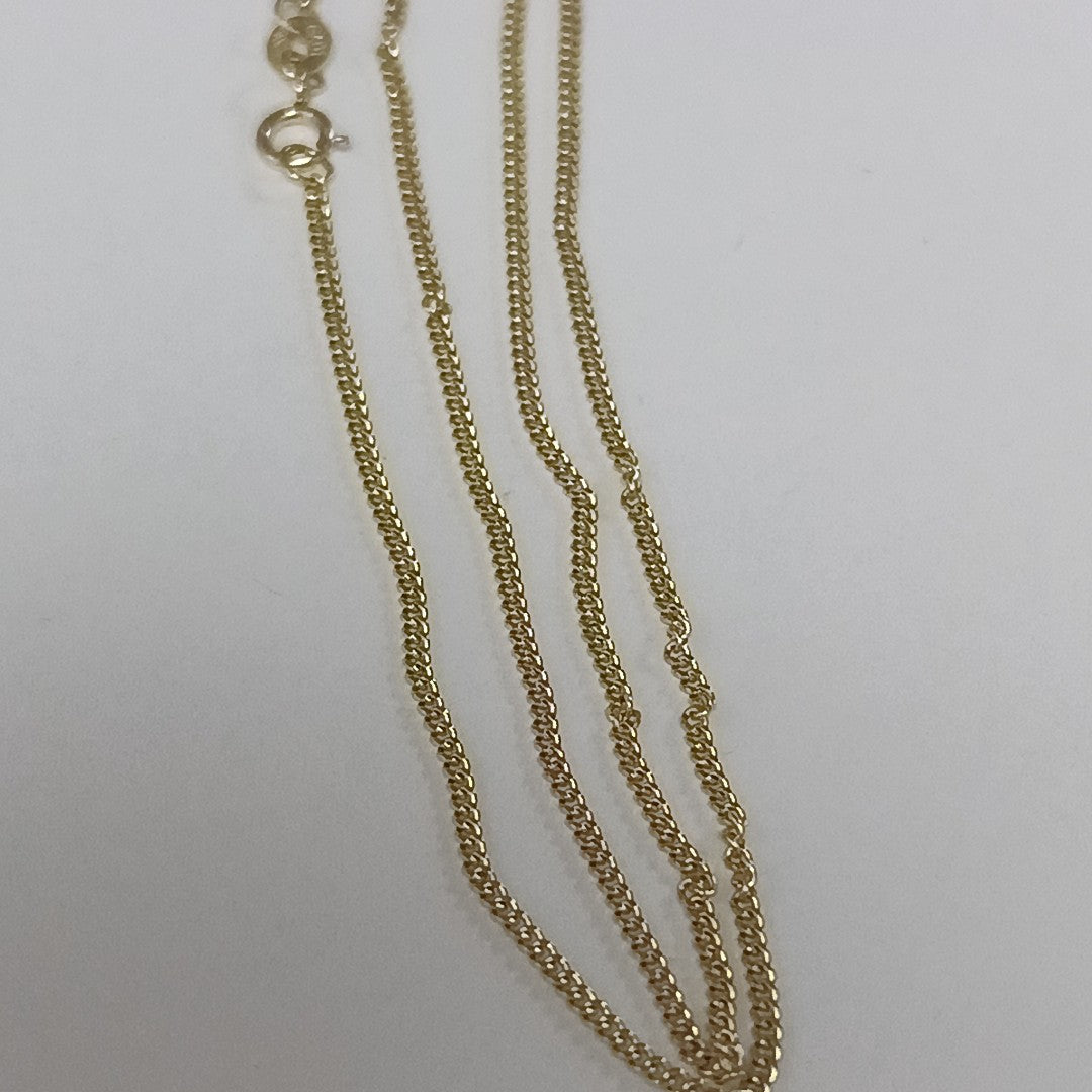 CADENAS TEJIDO BARBADA ORO 10K 50 CM 2.7 GR (NUEVO)