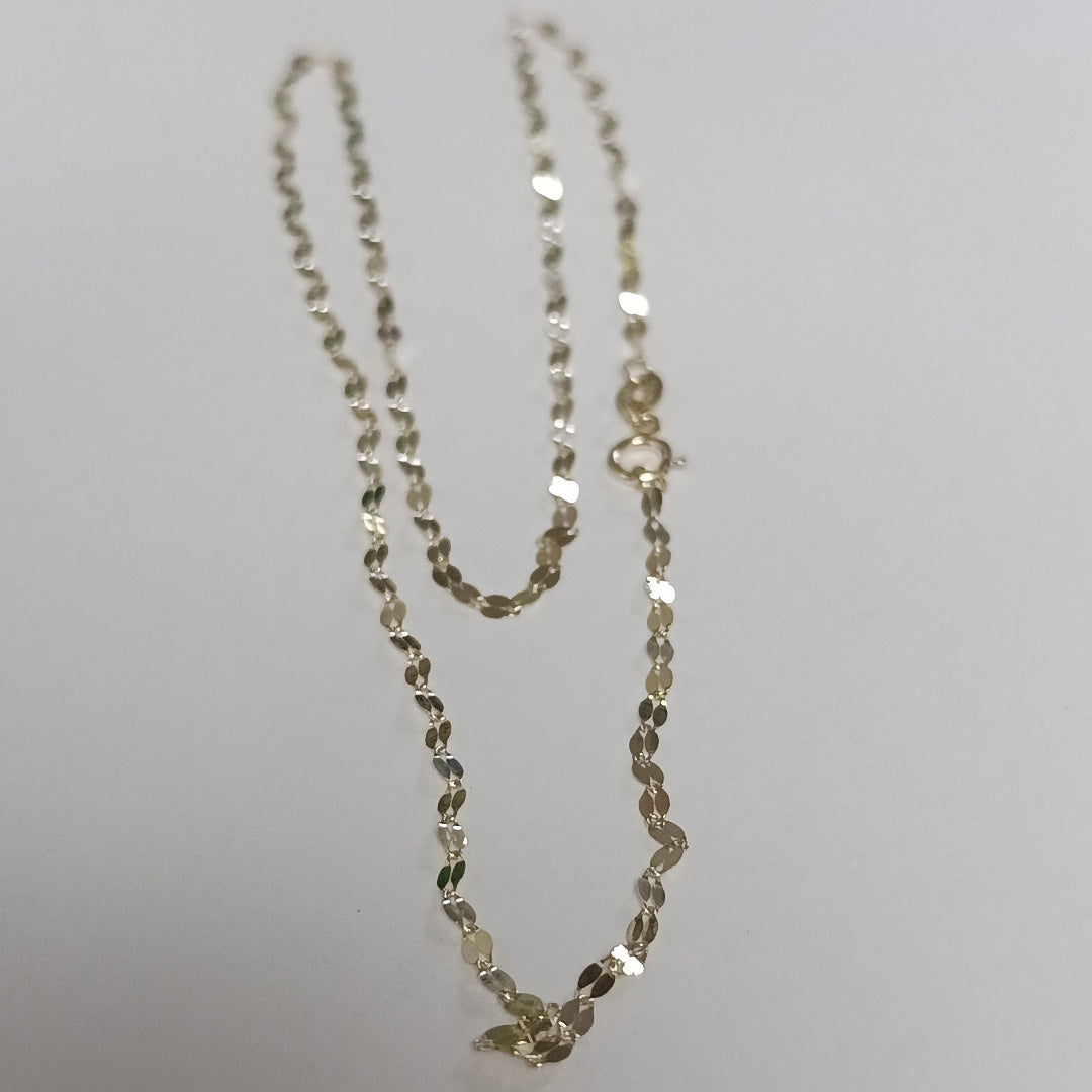 CADENAS TEJIDO ESPECIAL ORO 10K 40 A 45 CM 0.9 GR (NUEVO)