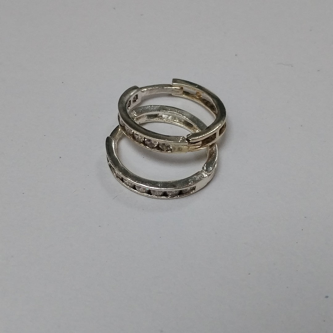 ARRACADAS C/CIRCONIAS PLATA .925 2.1 GR (NUEVO)