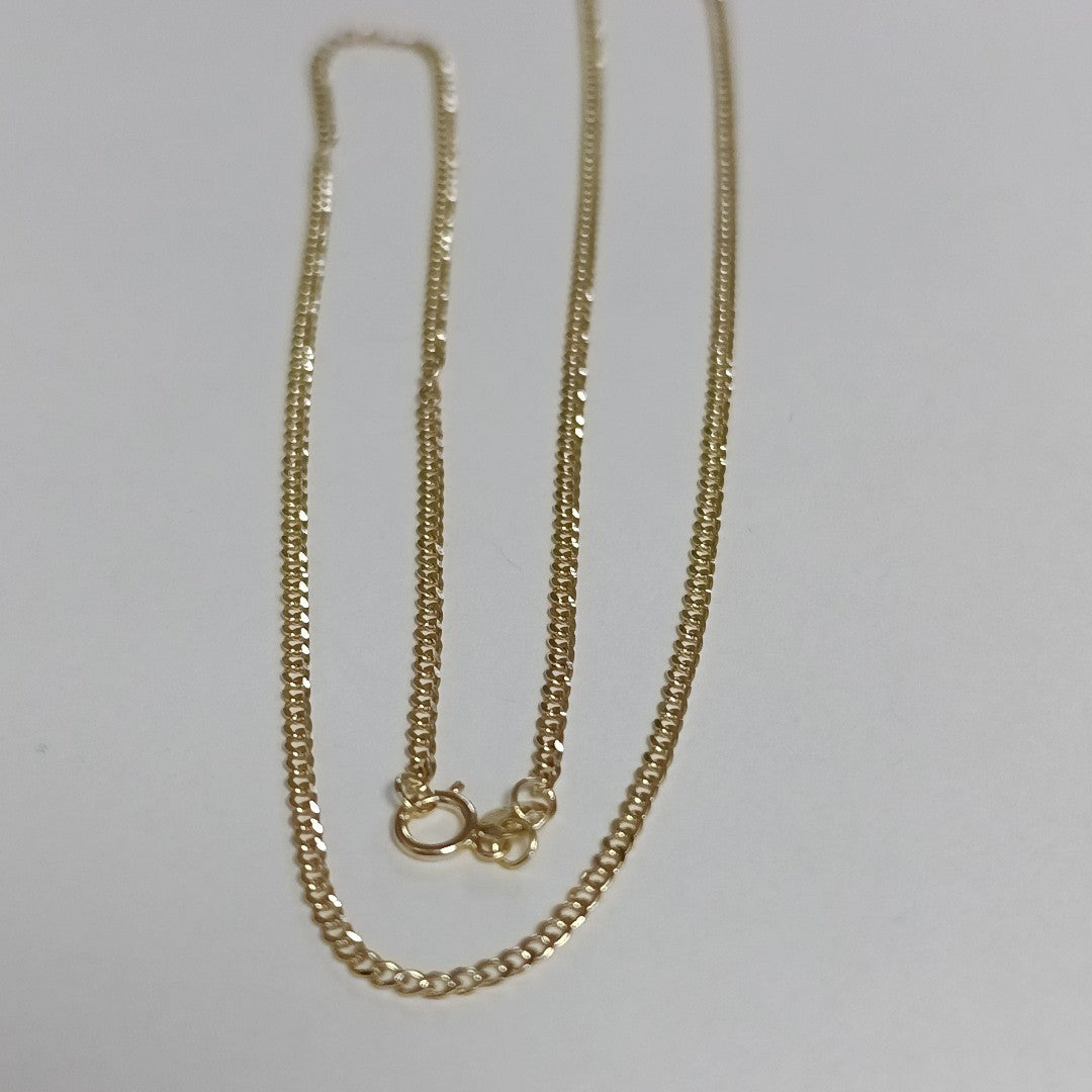 CADENAS TEJIDO BARBADA ORO 10K 55 CM 3.8 GR (NUEVO)