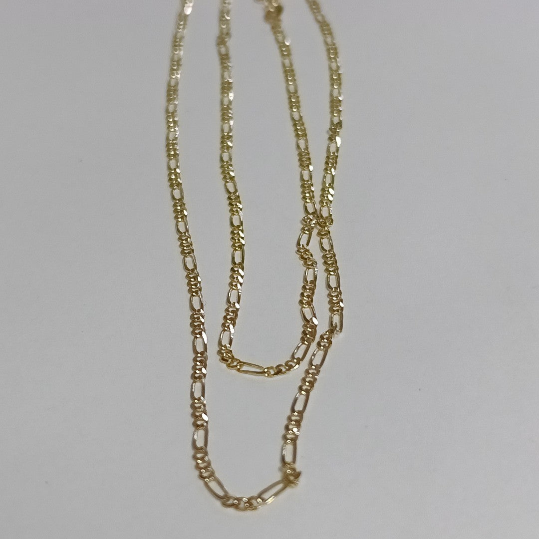 CADENAS TEJIDO 3X1 ORO 10K 55 CM 3.2 GR (NUEVO)