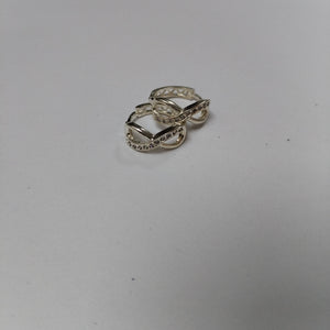 HUGGIES INFINITO CIRCONIAS PLATA .925 2.4 GR (NUEVO)
