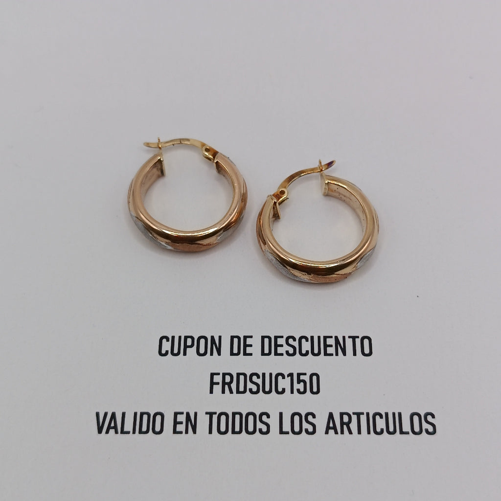 ARRACADAS PAR ORO COMBINADO 10 K 2.8 GRMS (SEMINUEVO)