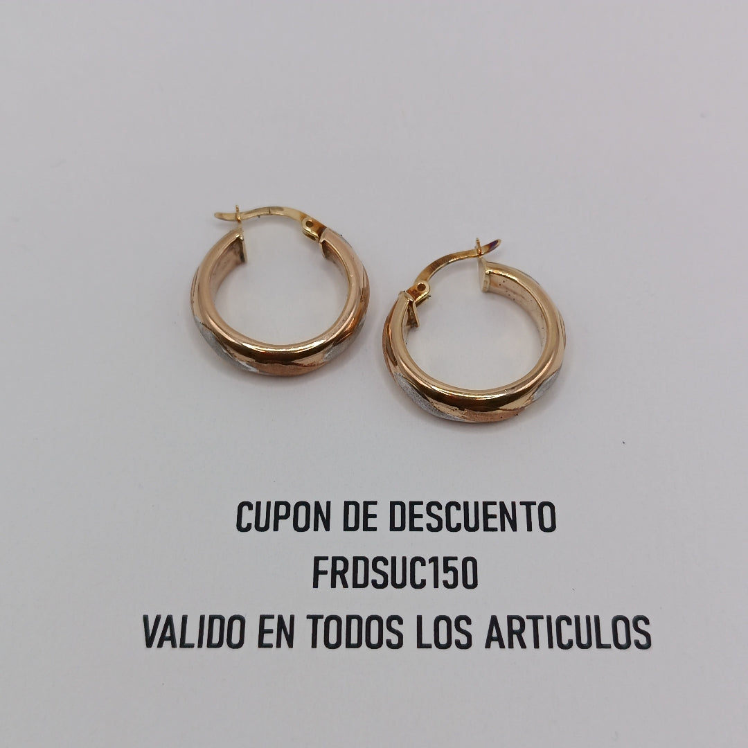 ARRACADAS PAR ORO COMBINADO 10 K 2.8 GRMS (SEMINUEVO)
