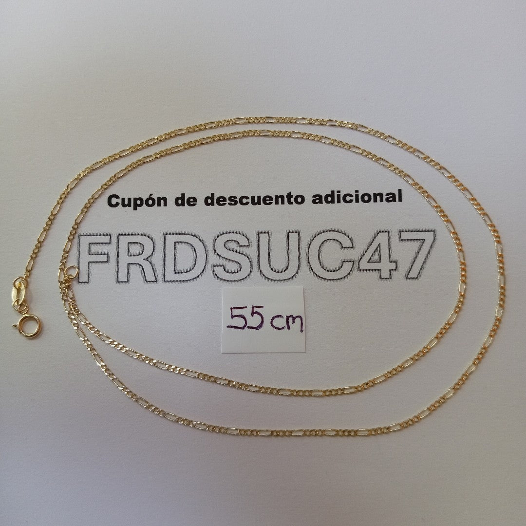 CADENAS TEJIDO 3X1 ORO 14K 55 CM 2.4 GR (NUEVO)