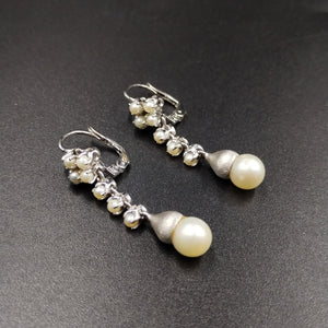 ARETES PAR ORO BLANCO 14 K 7,30 GRMS (SEMINUEVO)