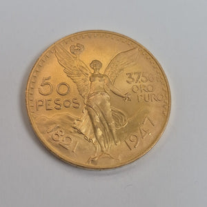 Moneda Centenario Cincuenta Pesos Oro Mexicano 21.6K