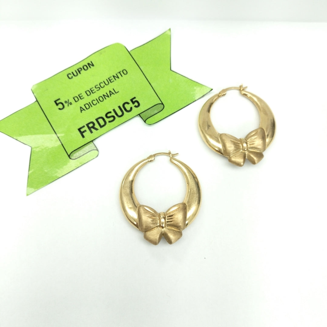ARRACADAS PAR ORO 14 K 4.4 GRMS (SEMINUEVO)
