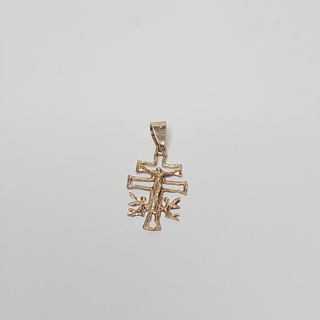 CRUZ DE CARAVACA ORO 14 K 1,30 GRMS (SEMINUEVO)