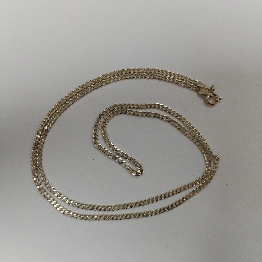 CADENA TEJIDO BARBADO PLATA .925 60 CM 5.6 GR (NUEVO)