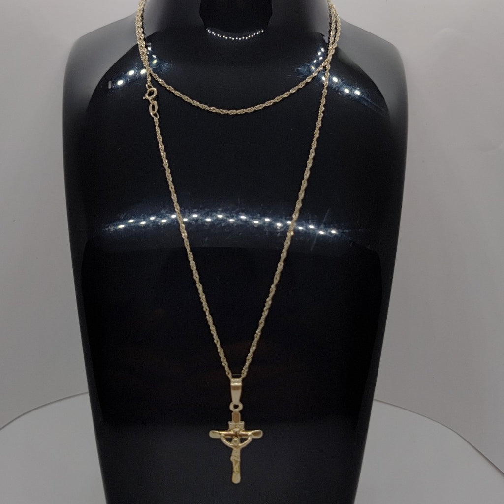 CADENA,CRUCIFIJO ORO 14 K 2,60 GRMS (SEMINUEVO)