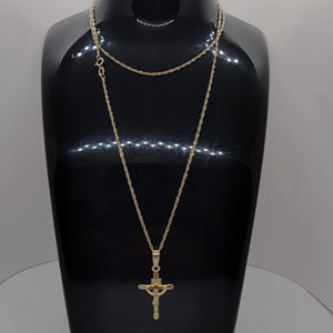CADENA,CRUCIFIJO ORO 14 K 2,60 GRMS (SEMINUEVO)