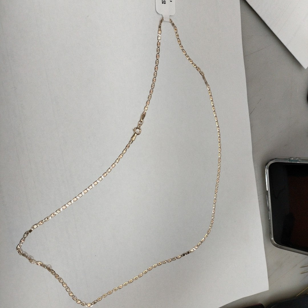 CADENAS TEJIDO GUCHI ORO 10K 55 CM 2.7 GR (NUEVO)