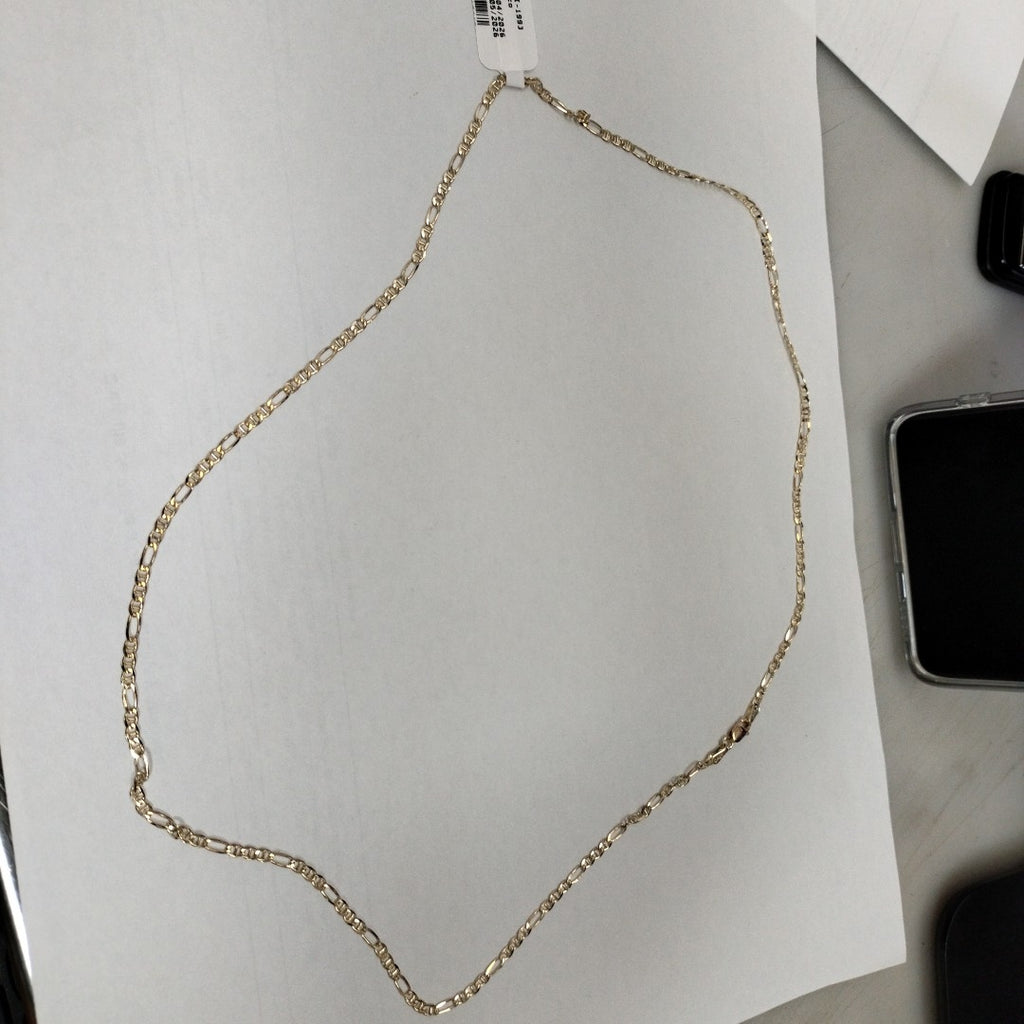 CADENAS TEJIDO FIGARO GUCHI ORO 10K 60 CM 5.3 GR (NUEVO)