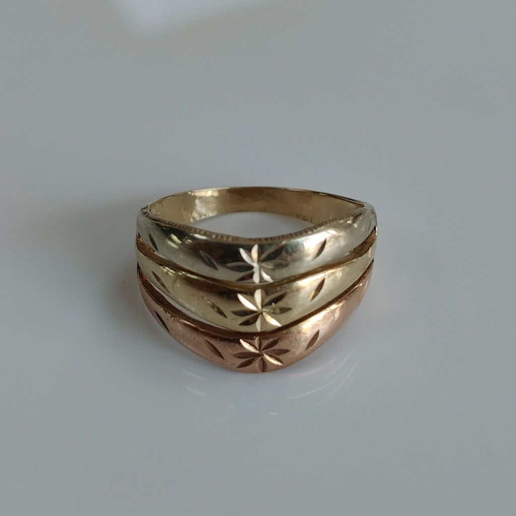 ANILLITO ORO, ORO COMBINADO 14 K 3.6 GRMS (SEMINUEVO)