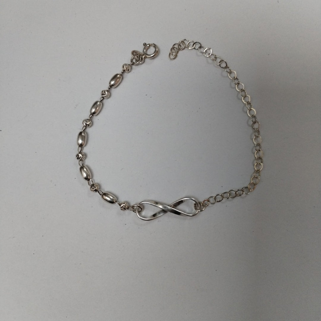 PULSERA TEJIDO INFINITO PLATA .925 18 CM 2.4 GR (NUEVO)
