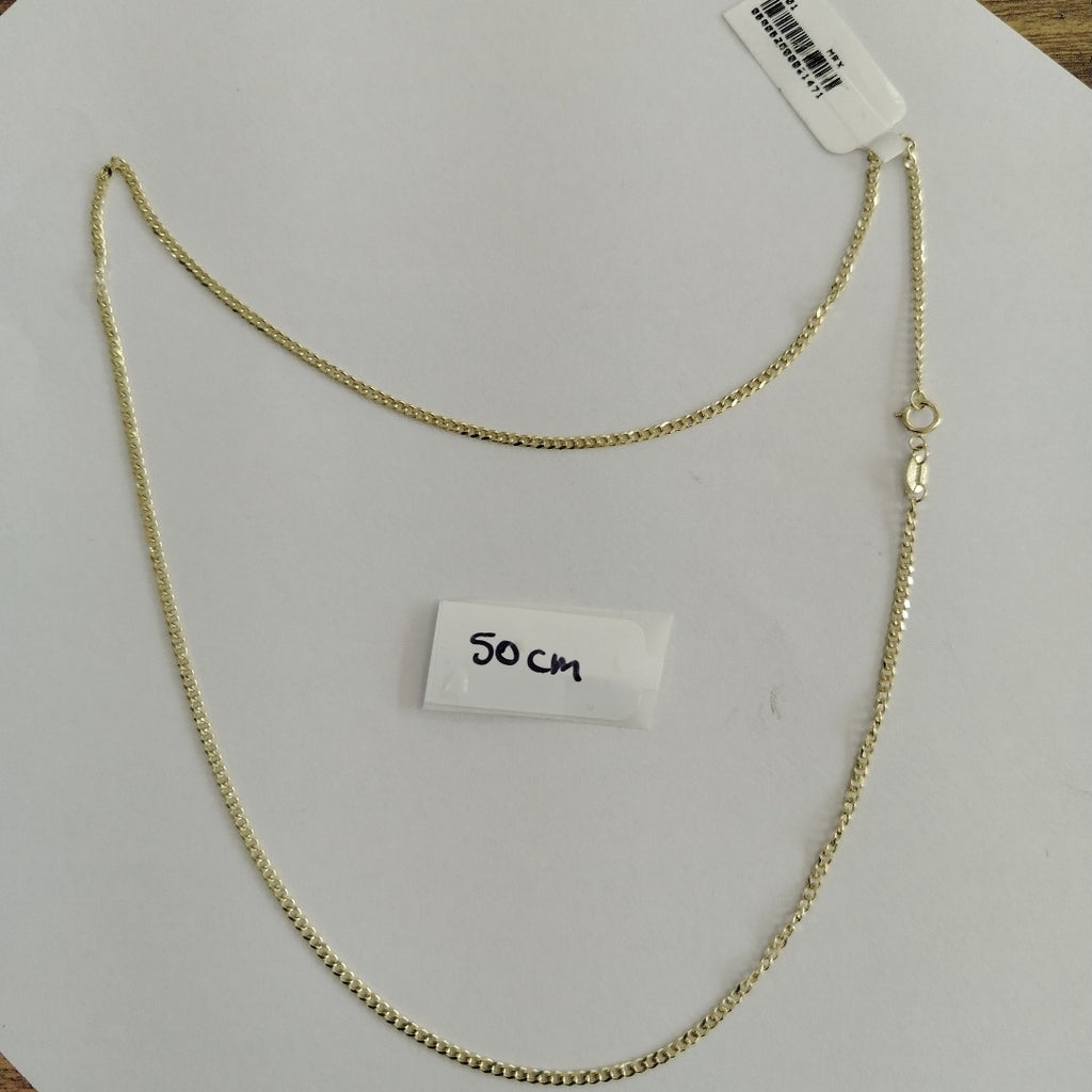 CADENAS TEJIDO BARBADA ORO 10K 50 CM 3.5 GR (NUEVO)