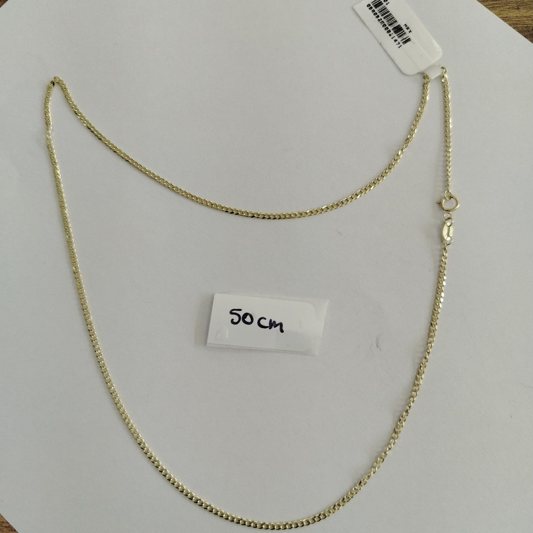 CADENAS TEJIDO BARBADA ORO 10K 50 CM 3.5 GR (NUEVO)