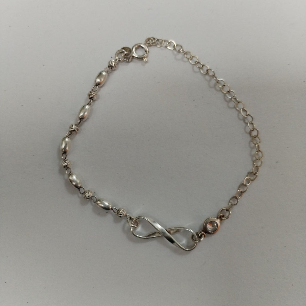 PULSERA TEJIDO ESPECIAL PLATA .925 18 CM 2.6 GR (NUEVO)