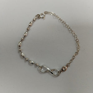 PULSERA TEJIDO ESPECIAL PLATA .925 18 CM 2.6 GR (NUEVO)